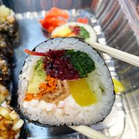 Live laugh love roll at Vegan Plate in Chicago