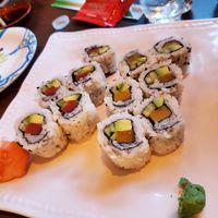 Not so Salmon and Not so Tuna Deluxe Rolls at Vegan Plate in Chicago