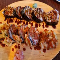 Un Poco Loco Roll and Blanca Spider Roll at Vegan Plate in Chicago