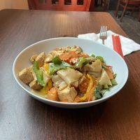 Drunken Noodles with tofu  at Vegan Plate in Chicago