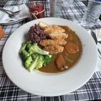 Chicken katsu curry  at Vegan Plate in Chicago