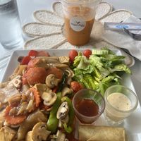 Drunken noodles plate   at Vegan Plate in Chicago