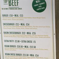 Menu  at Hwb in Narberth