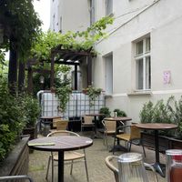 Outside in the backyard  at Vielfalter in Berlin