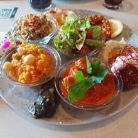 Vegan mezze plate at Moudi Bar - Talacker in Zurich