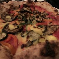 Pizza with VG cheese   at Fratelli in Wellington