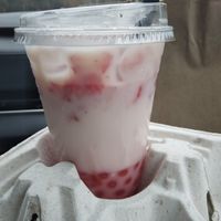 Strawberry popping boba at Yum Yum Noodle Bar in Woodstock