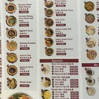 Menú   at Taste of Ceylon in Luang Prabang