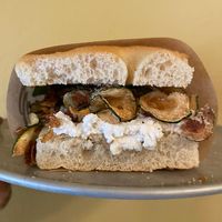 Focaccia with ricotta and zucchine at don Fred in Newtown