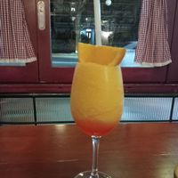 Orange Aperol spritz at don Fred in Newtown