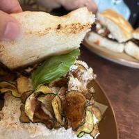 Focaccia with zuchinni and ricotta   at don Fred in Newtown