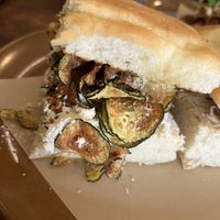Focaccia with zuchinni and ricotta   at don Fred in Newtown