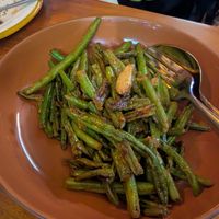 Roasted garlic green beans at don Fred in Newtown