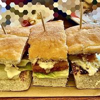 Crunchy Schnitzel Focaccia   at don Fred in Newtown