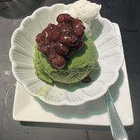 Adzuki beans, matcha ice cream with coconut cream   at Vegetiger オヤサイキッチン  TORAYA VEGETIGER SECOND-ROOM in Nagoya