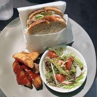 Bbq jackfruit sandwich set  at Vegetiger オヤサイキッチン  TORAYA VEGETIGER SECOND-ROOM in Nagoya