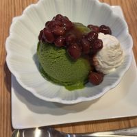 Matcha ice & red beans  at Vegetiger オヤサイキッチン  TORAYA VEGETIGER SECOND-ROOM in Nagoya