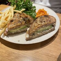 Vegan tuna melt  at Asakara Good Store in Osaka