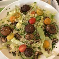 Champignon salad. Fresh and crunchy    at Restaurant Educatorium in Utrecht