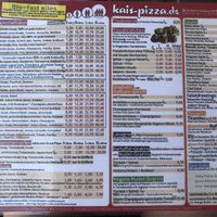 Speisekarte at Kai's Pizza in Karlsruhe