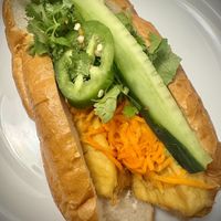 Tofu Banh Mi with no aioli   at Mint Modern Vietnamese Bistro & Bar in New Orleans