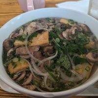 tofu and mushroom pho at Mint Modern Vietnamese Bistro & Bar in New Orleans