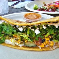 Quesadilla de masa at Rico Rico Vegano in Oakland