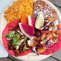 Tacos plate   at Rico Rico Vegano in Oakland