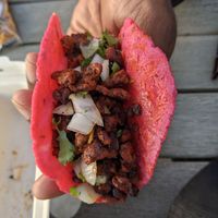 Chorizo Taco at Rico Rico Vegano in Oakland