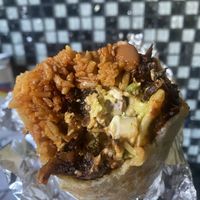 Pro: Generous Portion Con: Too Messy/Spicy for My Liking. Some odd textures. Couldn’t Finish. 😔 Didn’t Like the Al Pastor Burrito. That was my bad.  at Rico Rico Vegano in Oakland
