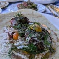 Falafel wrap 🤌 at Sitti's Table in Cody