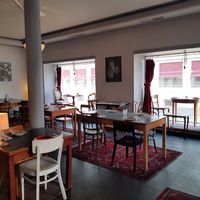 Interior at Moudi's Lecker Cafe in Zurich