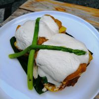 Tofu benedict at Living Food Lab Canggu in Canggu