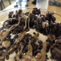 PB smoothie bowl at Living Food Lab Canggu in Canggu