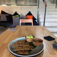 raw, gf, nachos with guac at Living Food Lab Canggu in Canggu