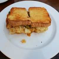 Gluten free version of the vegan cauliflower reuben panini at Oaklands Barn & Garden Centre in Pambula