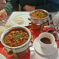 Kichererbsencurry, Mushroom curry & Chai at Sarvan Havali Indisches Restaurant in Wiesloch
