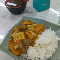Pumpkin, chestnut, tofu with rice at Yat Sum Vegetarian - 一森素食 - Tsim Sha Tsui in Kowloon