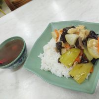 "Fast Meal": Braised Vegetables with Rice and Soup (HK$ 39) at Yat Sum Vegetarian - 一森素食 - Tsim Sha Tsui in Kowloon