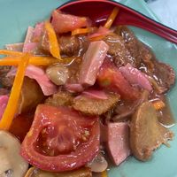 Mock ham & mushroom at Yat Sum Vegetarian - 一森素食 - Tsim Sha Tsui in Kowloon