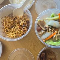 fried crispy noodle with mixed vegetable at Yat Sum Vegetarian - 一森素食 - Tsim Sha Tsui in Kowloon