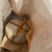 Hot cross bun doughnut  at Crosstown Doughnuts in Oxford