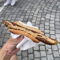 Argentinian hot dog  at Oves Hjulkorv AB - Food Stand in Stockholm
