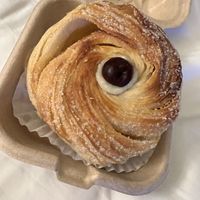 Cream filled croissant kind of heavenn  at Back Porch Baking Co - Pop Up in Asheville