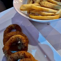 Onion rings and chips  at Marcos Bar in Lanzarote