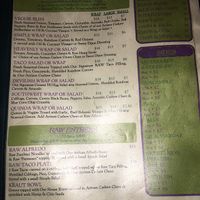 menu page 3 at Simple Bliss Cafe in South Lake Tahoe