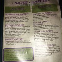 menu page 5 at Simple Bliss Cafe in South Lake Tahoe