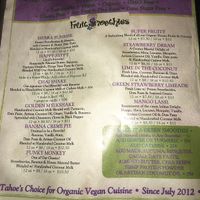menu page 6, last page  at Simple Bliss Cafe in South Lake Tahoe