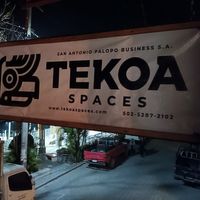 Board on the outside at Tekoa Spaces in San Antonio Palopo