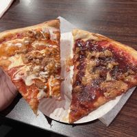 Buffalo Chimpkin (Left) and BBQ Chimpkin (Right)   at Mora Pizza Denver in Denver